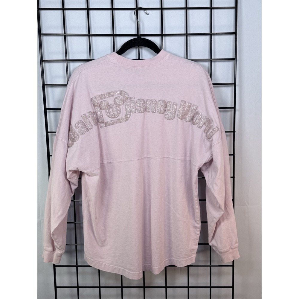 Walt Disney World Millennial Glitter Spirit Jersey Womens S Pastel Pink Spring‎